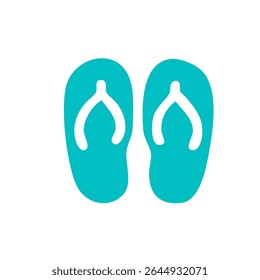 Two teal flip flopsDesign element