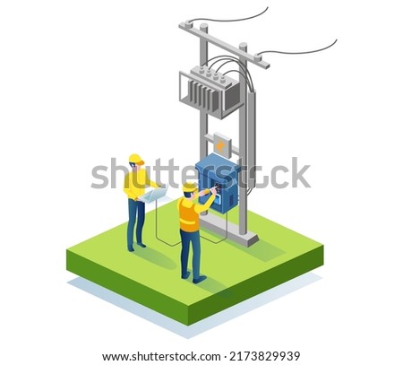 Two technicians repairing electrical panels