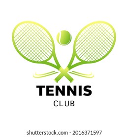 Two Tennis racket and tennis ball icon symbol vector, Modern design , isolated on white background, illustration Vector EPS 10 , can use for  Tennis Championship and Tennis Team Logo