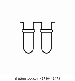 zwei Reagenzgläser Symbol Vektor