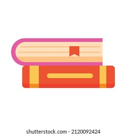 icono de educación de dos libros de texto