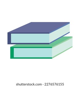 two text books library icon