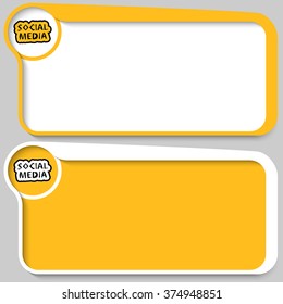 Two text frames for your text and social media