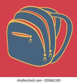 Two textbooks flat icon, vector (from set Back to school)