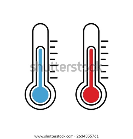 Two thermometers showing different temperatures