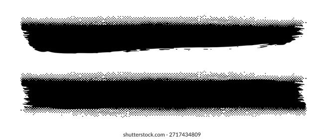 Two thick horizontal black paint strokes