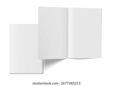 Dois Livros Finos Com Mock-Up De Capa Mole. Vetor EPS10