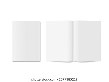 Dois Livros Finos Com Mock-Up De Capa Mole. Vetor EPS10