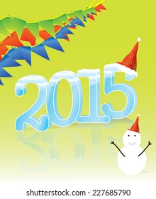 Two thousand fifteen New Years background.vector