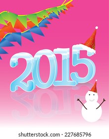 Two thousand fifteen New Years background.vector