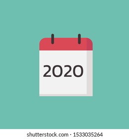 two thousand twenty year calenlar icon symbol flat style