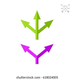Two and Three Way Arrows Icon