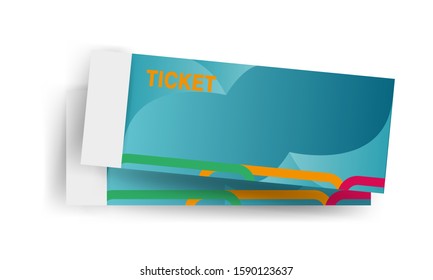 Two ticket templates, sports blue background, vector