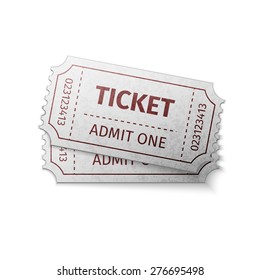 two tickets, excellent vector illustration, EPS 10