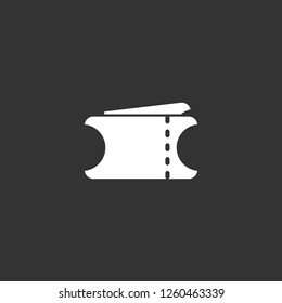 two tickets icon vector. two tickets sign on black background. two tickets icon for web and app
