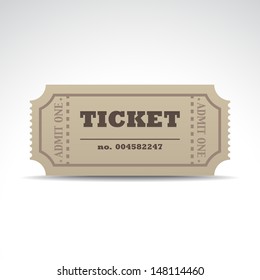 Two tickets with shadow - illustration
