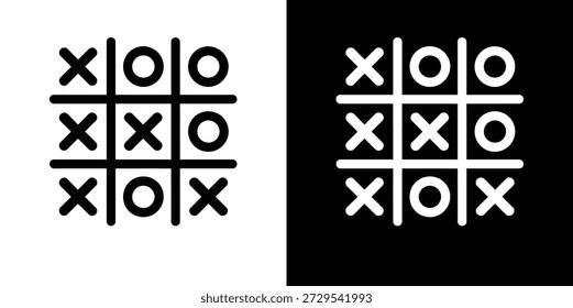 Se muestran dos tablas tic-tac-toe, una en negro y otra en blanco, ambas en juego.