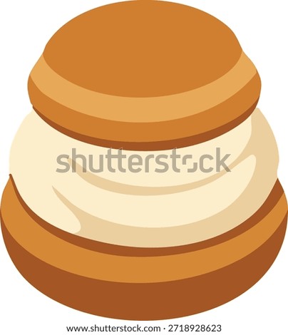 A two tier choux pastry tower with generous vanilla cream swirls.