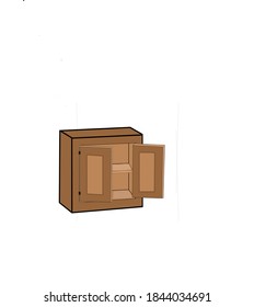 two tier wardrobe vector illustration