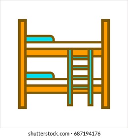Two tier wooden bed