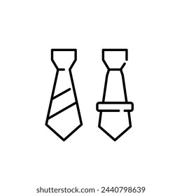 Two ties. Professional networking, relationship building, corporate connection and business partnerships. Editable icon