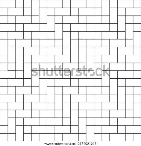 Two Tile Herringbone Pattern seamless A\
rectangular \
 oriented vertically and horizontally, and smaller\
square tiles the size of the rectangle divided in half. are\
alternated to create a\
pattern