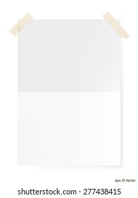 Two times folded sheet, Vector