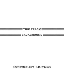 Two tire track silhouettes with sample text isolated on white background