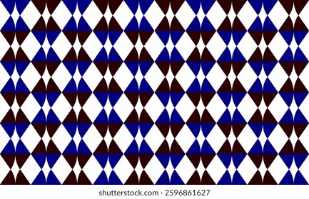 Two tone black and blue and white seamless triangle pattern with triangles, seamless abstract geometric pattern repeat style. replete image design for fabric printing, diamond pattern