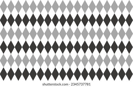 two tone black and gray diamond repeat horizontal strip pattern, replete image design for fabric printing
