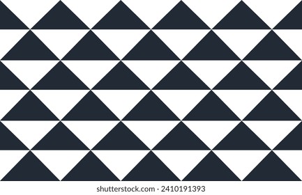 Two tone black and white seamless triangle pattern with triangles, seamless abstract geometric horizontal strip pattern repeat style. replete image design for fabric printing, diamond pattern
