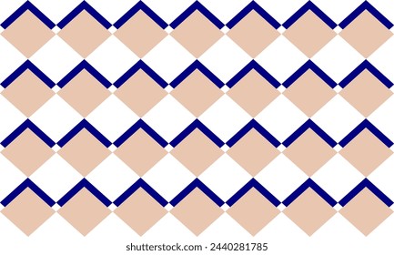 two tone blue beige diamond checkerboard repeat pattern, replete image, design for fabric printing, print block