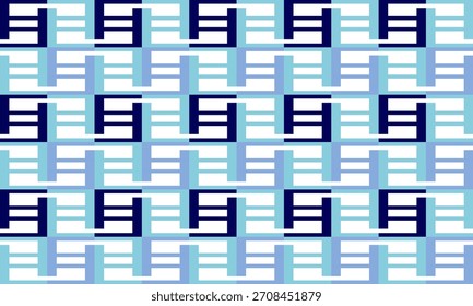 dois tons azul bloco xadrez tira no fundo branco repita o padrão sem emenda, fundo azul design de imagem completa para impressão de tecido ou papel de parede ou pano de fundo