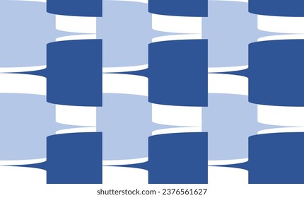 two tone blue block vertical strip on white background repeat seamless pattern, blue background replete image design for fabric printing or wallpaper or backdrop
