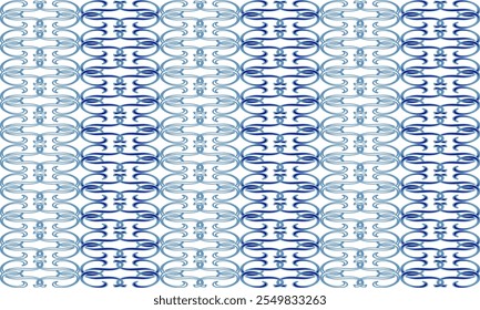 Dois tons azul cadeia link horizontal abstrato fundo com repetição sem costura como padrão de cortina de talão, design de imagem completa para impressão de tecido