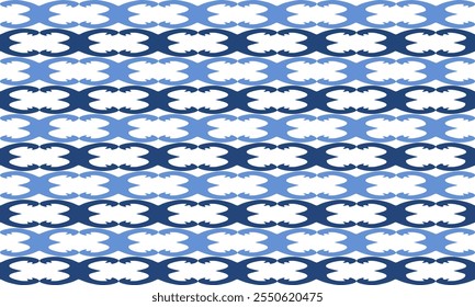 Dois tons azul cadeia link horizontal abstrato fundo com repetição sem costura como padrão de cortina de talão, design de imagem completa para impressão de tecido