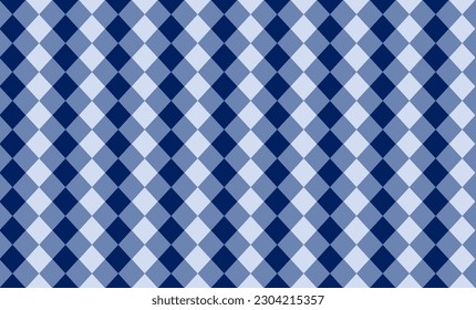 two tone blue checkered pattern, diamond pattern with seamless repeat style, replete image design for fabric printing 