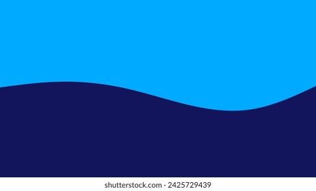 Two Tone of Blue Colors Splitting by a Smooth Line Background Wallpaper