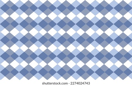 patrón de repetición de tablero de control de diamante azul de dos tonos, imagen completa, diseño para impresión de tela