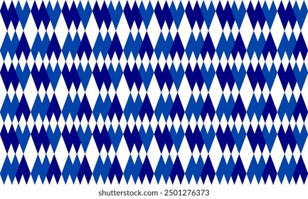 two tone blue diamond checkerboard repeat pattern, replete image, design for fabric printing Horizontal row strip