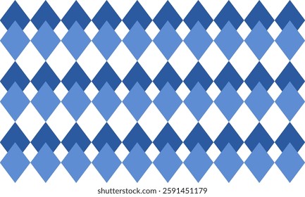 two tone blue diamond checkerboard repeat pattern, replete image, design for fabric printing, overlap layer