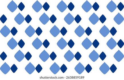 two tone blue diamond checkerboard repeat pattern, replete image, design for fabric printing horizontal row, stair step