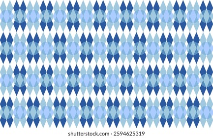 two tone blue diamond and overlap dot repeat horizontal strip pattern, replete image design for fabric printing