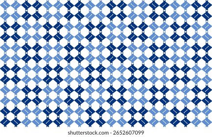dois tons de diamante azul sobrepor xadrez repita padrão, imagem repleta, design para impressão de tecido