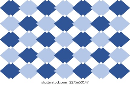 two tone blue diamond repeat pattern, replete image design for fabric printing