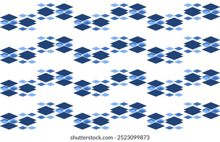 padrão de fita de ziguezague de onda horizontal repetição de diamante azul de dois tons, design de imagem repleto para impressão de tecido