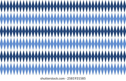 two tone blue diamond repeat horizontal strip pattern, replete image design for fabric printing