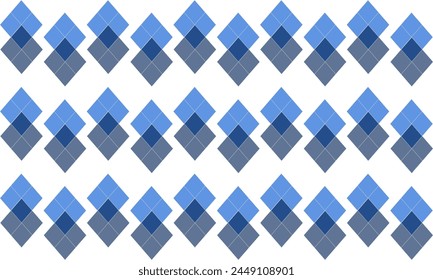 dos tonos de diamante azul y gris se superponen repiten patrón de tira Horizontal, tablero de ajedrez, diseño de Imagen completa para la impresión de tela