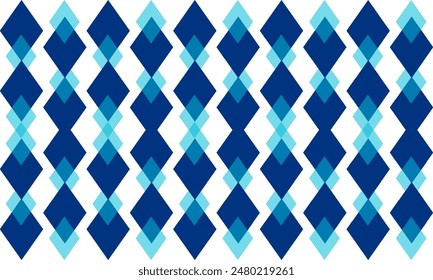el diamante azul y verde de dos tonos se superpone con el patrón de tira Horizontal de repetición, tablero de ajedrez, diseño de Imagen completa para la impresión de la tela
