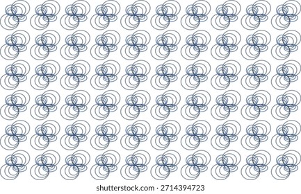 Patrón de repetición transparente del anillo del círculo de la superposición de la línea verde azul de dos tonos, diseño inconsútil para la impresión de la tela, patrón de la flor de la impresión